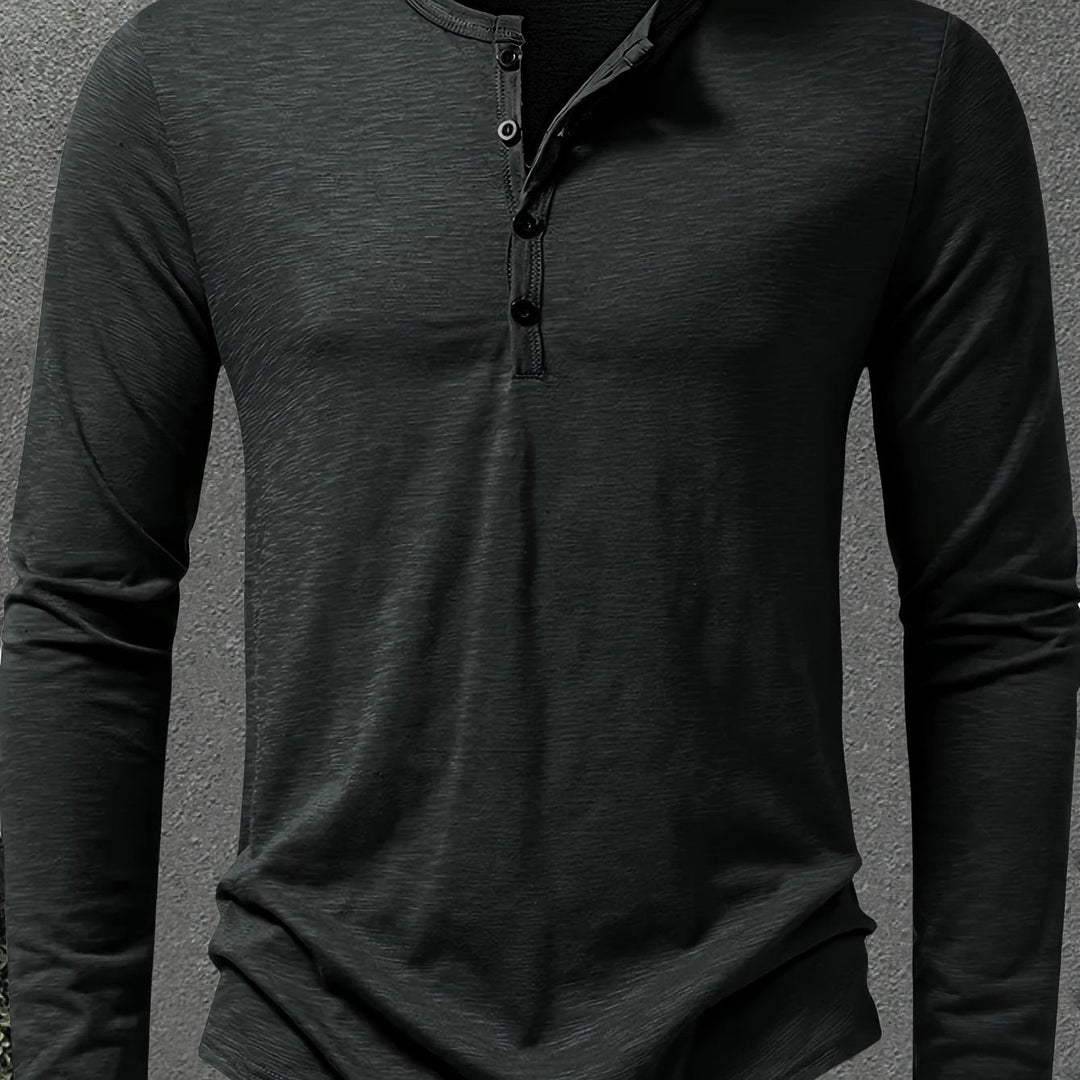 Rhys | Knapplångärmad Henley