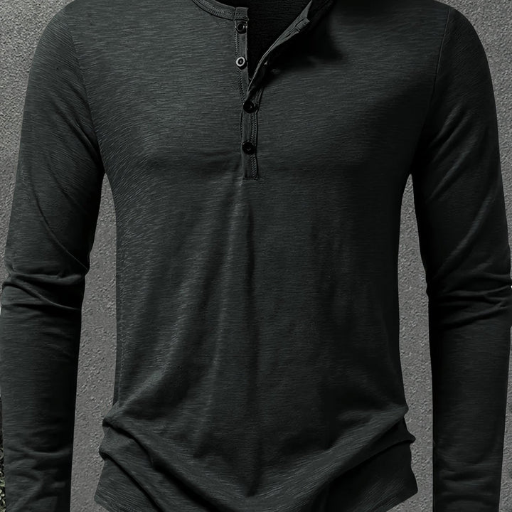 Rhys | Knapplångärmad Henley