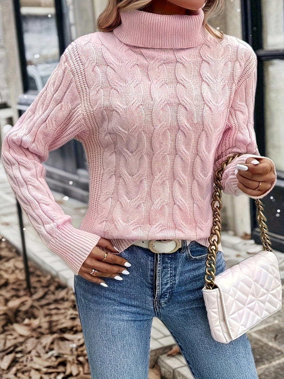 Naomi | Kabelstickad Polokrage Jumper