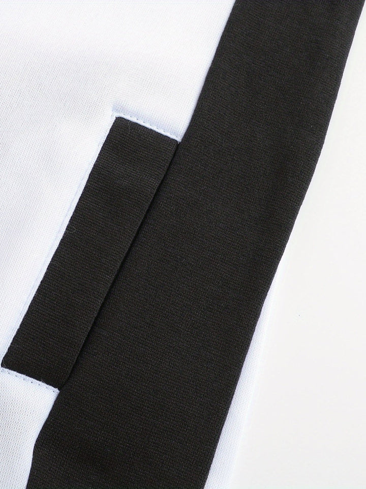 Xavier | Färgglad Block Zip-Up Hoodie-jacka