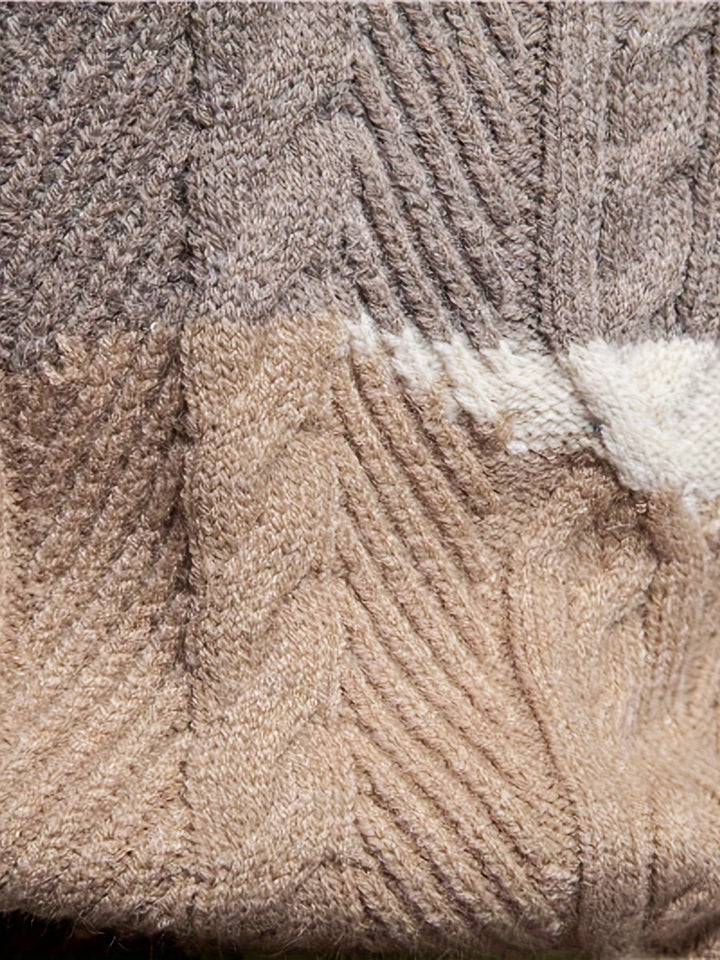 Ellis | Texturerad Färgblock Sweater