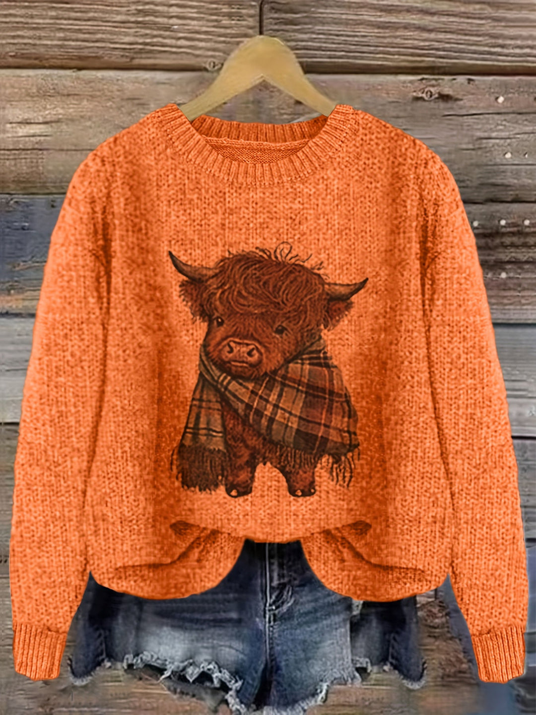 Bonnie | Mysig Highland Ko Pullover