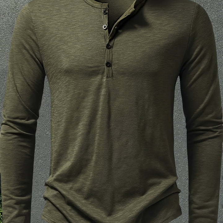 Rhys | Knapplångärmad Henley