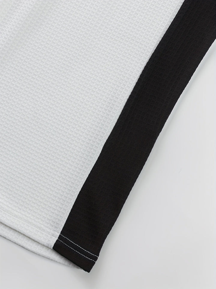 Sawyer | Texturerad Kontrast Henley Skjorta