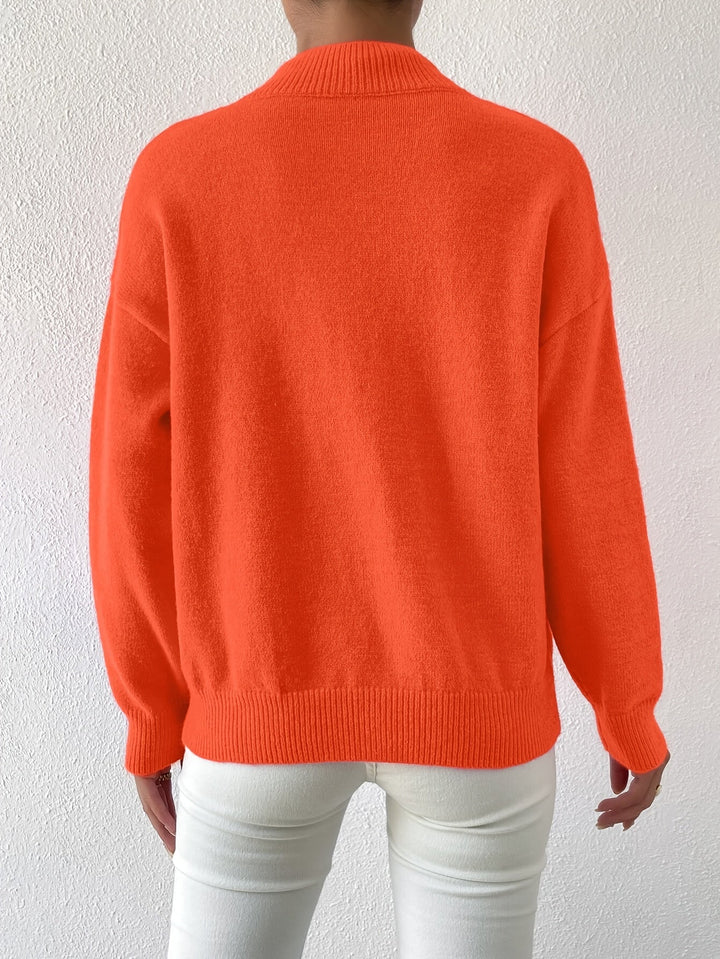 Simone | Avslappnad Mock Neck Jumper