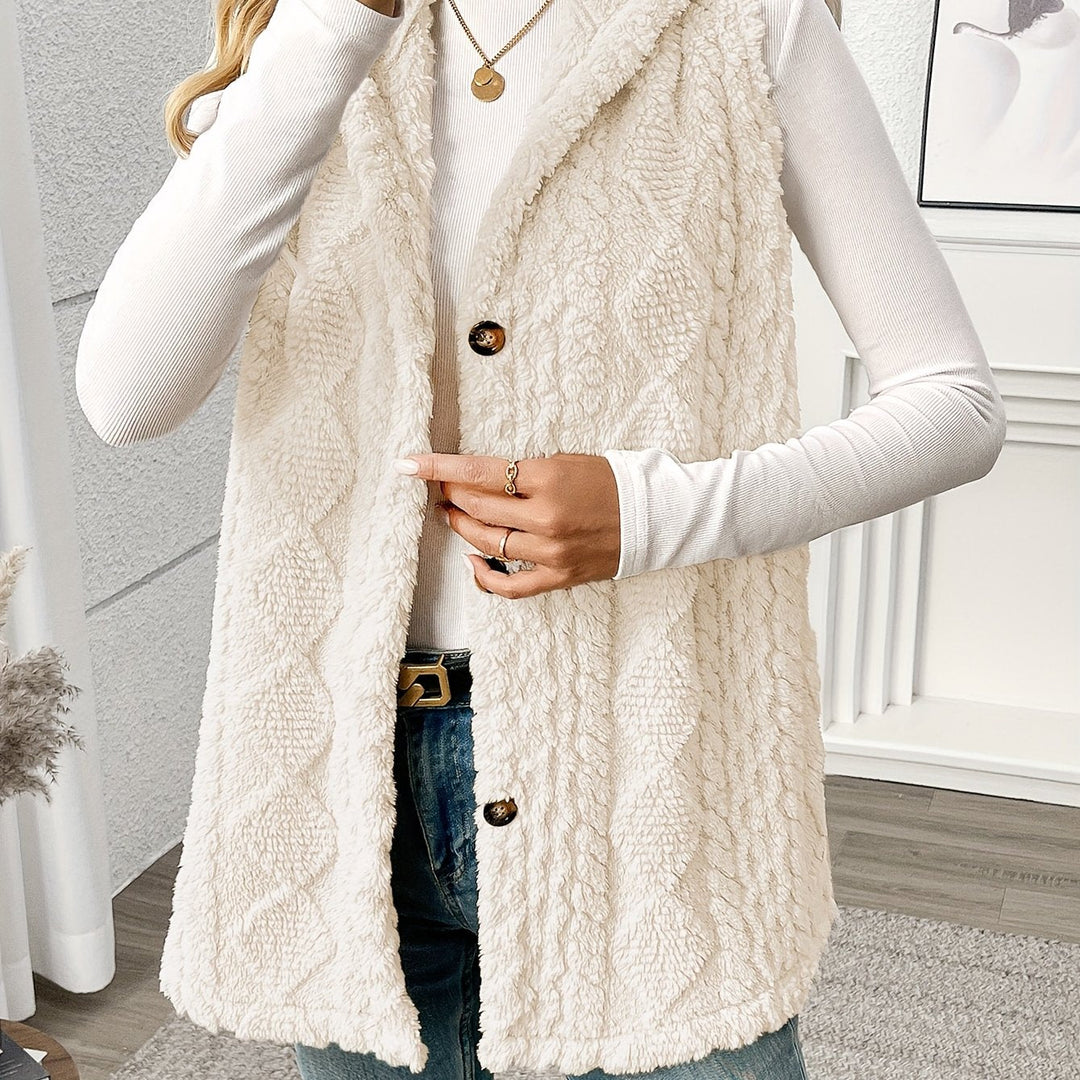 Coralie | Texturerad Hooded Gilet