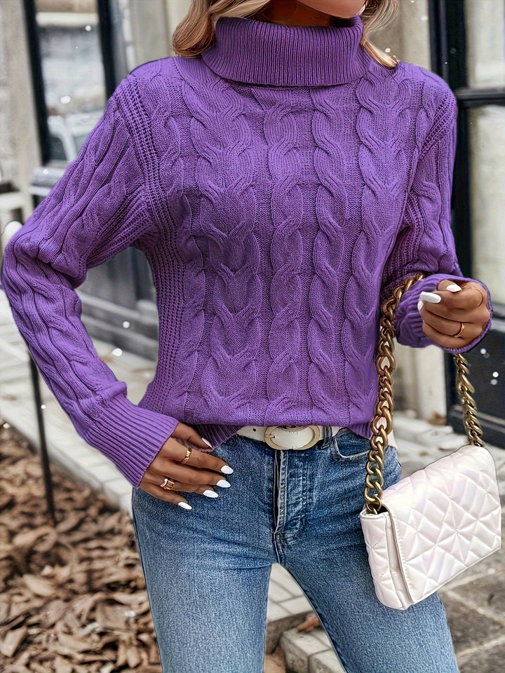 Naomi | Kabelstickad Polokrage Jumper