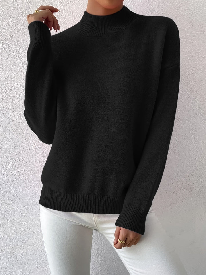 Simone | Avslappnad Mock Neck Jumper
