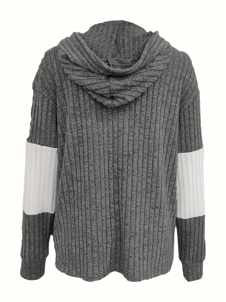Tamara | Texturerad Huva Zip Jacka