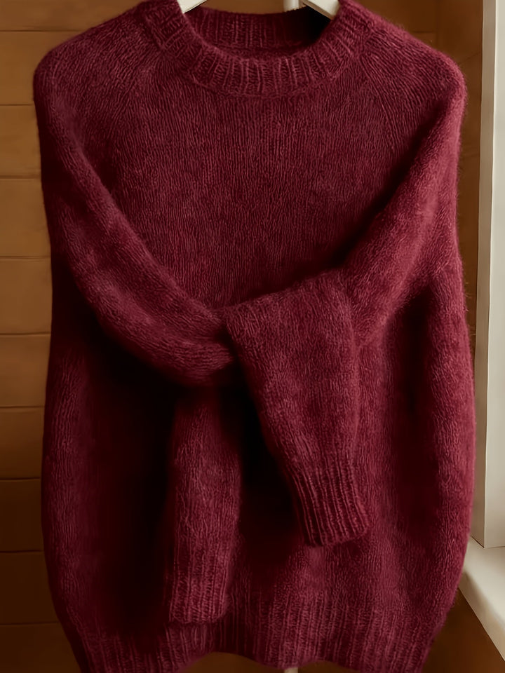 Juliana | Mjuktexturerad Rundhalsad Tröja