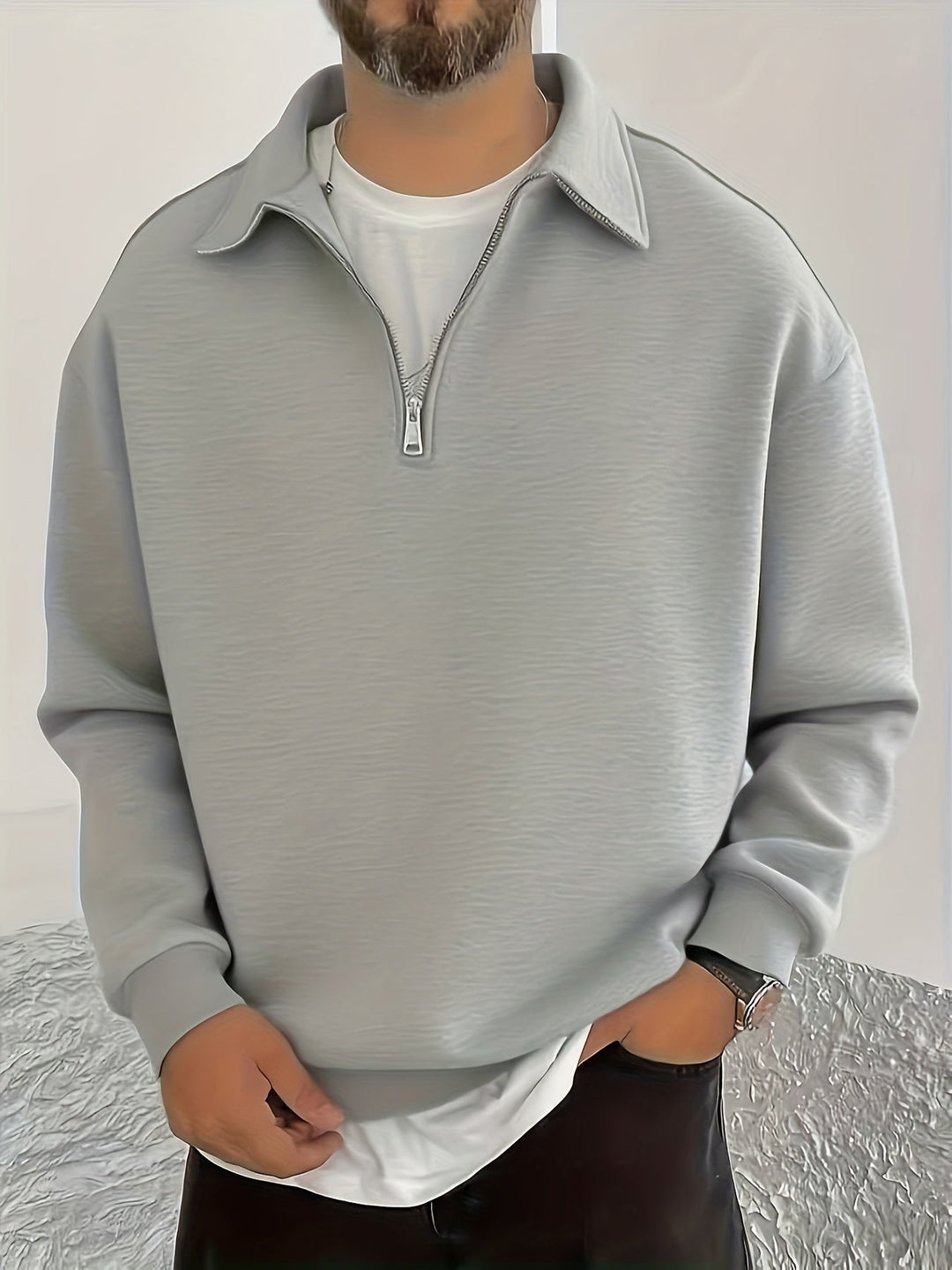 Gideon | Krage Halv-Zip Sweatshirt