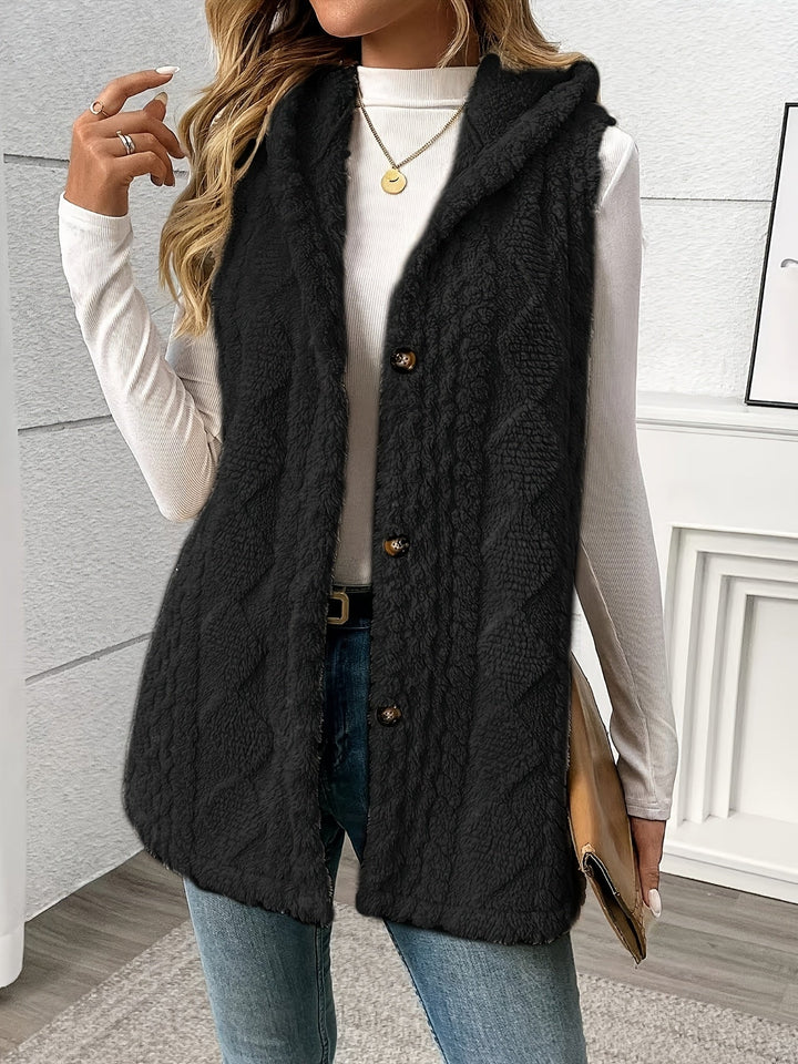 Coralie | Texturerad Hooded Gilet