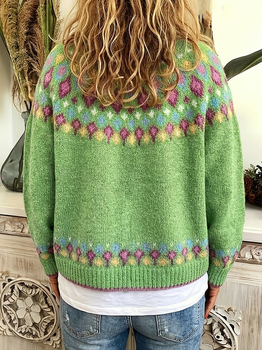 Maribel | Fair Isle Stickad Cardigan
