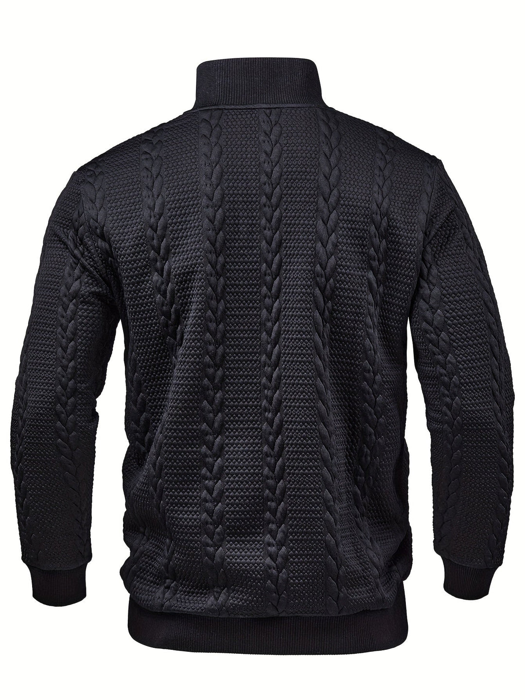 Griffin | Texturerad Knapp-Hals Pullover