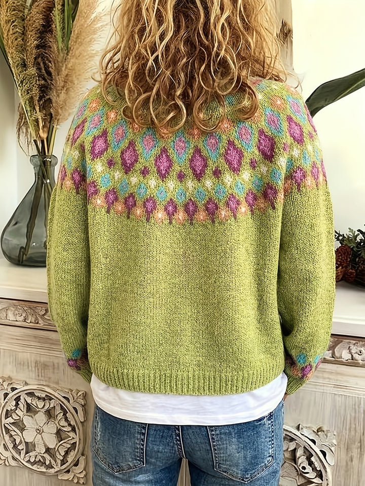 Maribel | Fair Isle Stickad Cardigan