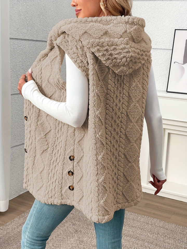 Coralie | Texturerad Hooded Gilet