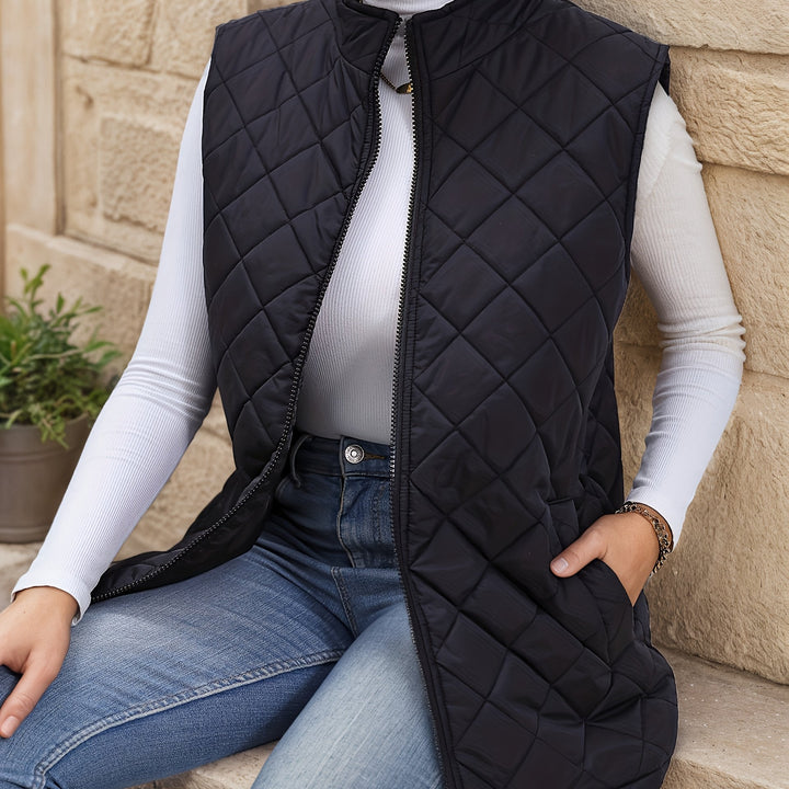 Corinne | Diamantquiltad Lång Gilet