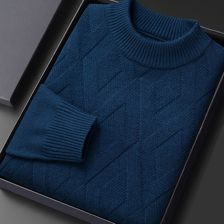 Leland | Texturerad Mock-Neck Jumper