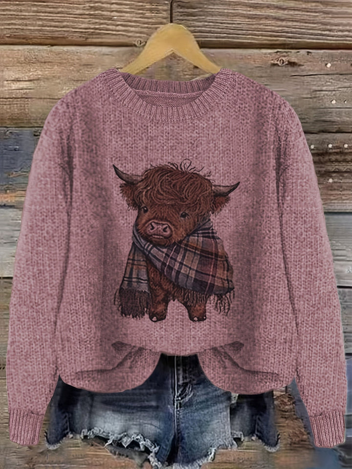 Bonnie | Mysig Highland Ko Pullover