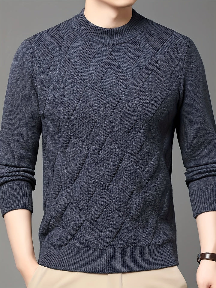 Leland | Texturerad Mock-Neck Jumper
