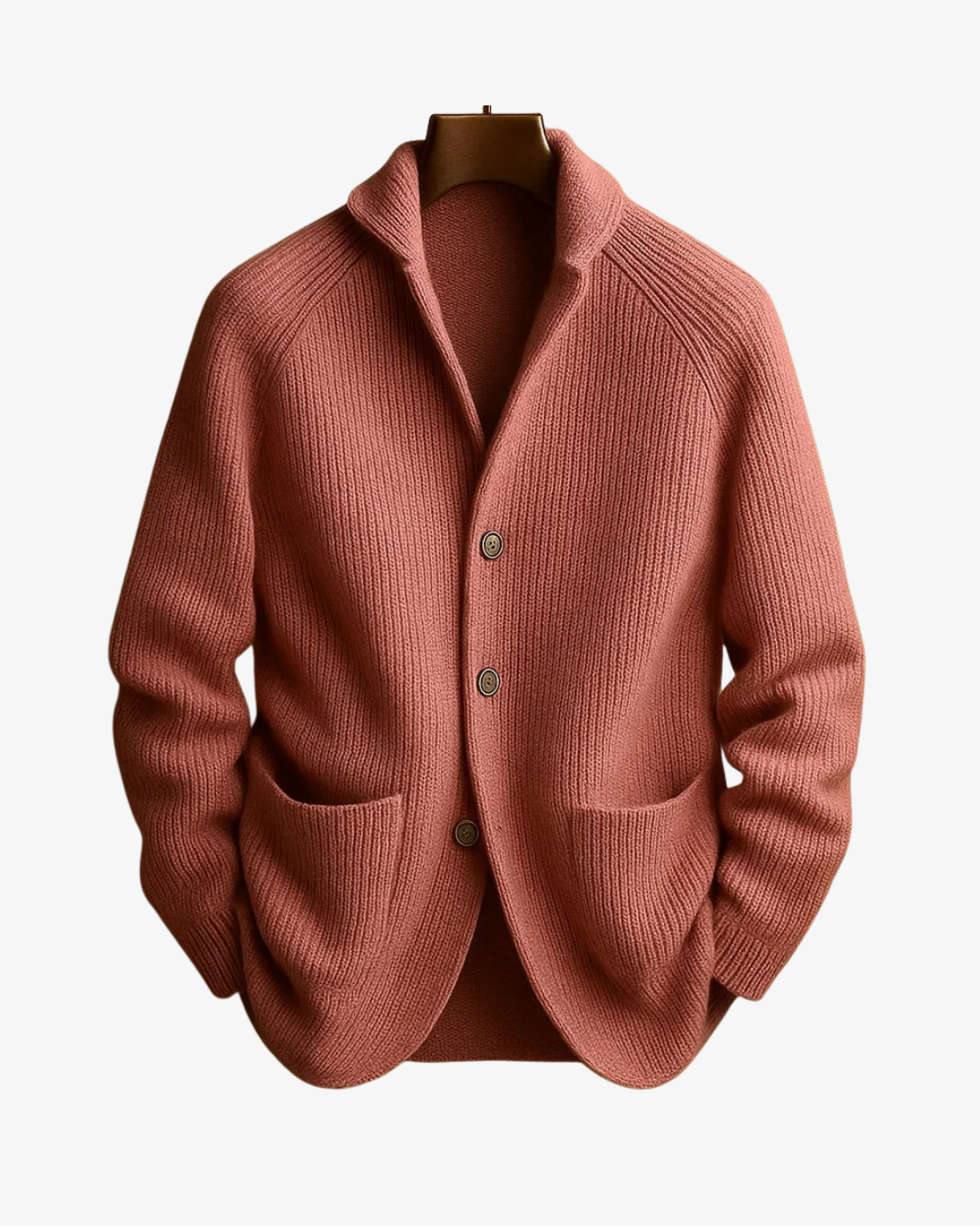 Lawrence | Skräddarsydd Knapp-Front Stickad Cardigan