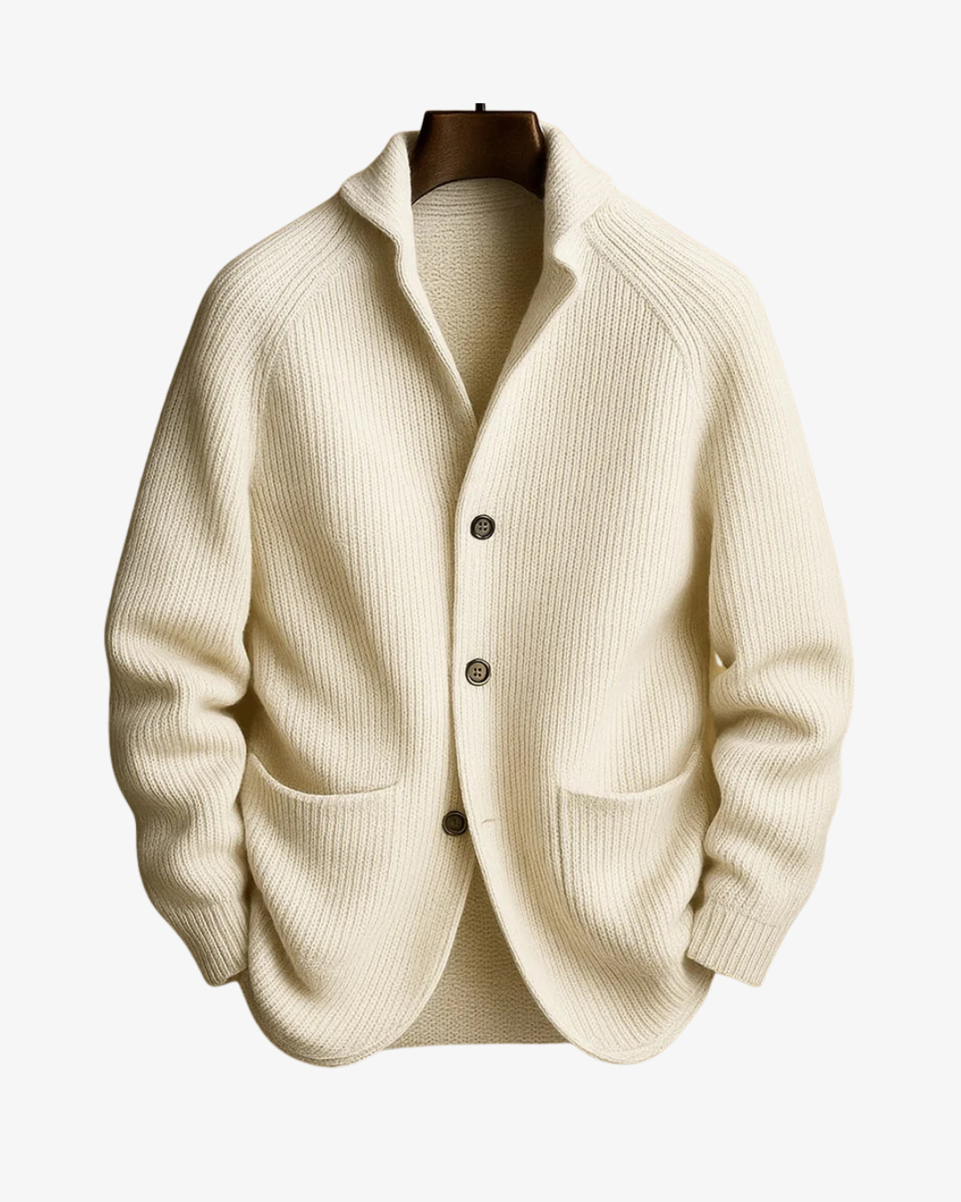 Lawrence | Skräddarsydd Knapp-Front Stickad Cardigan