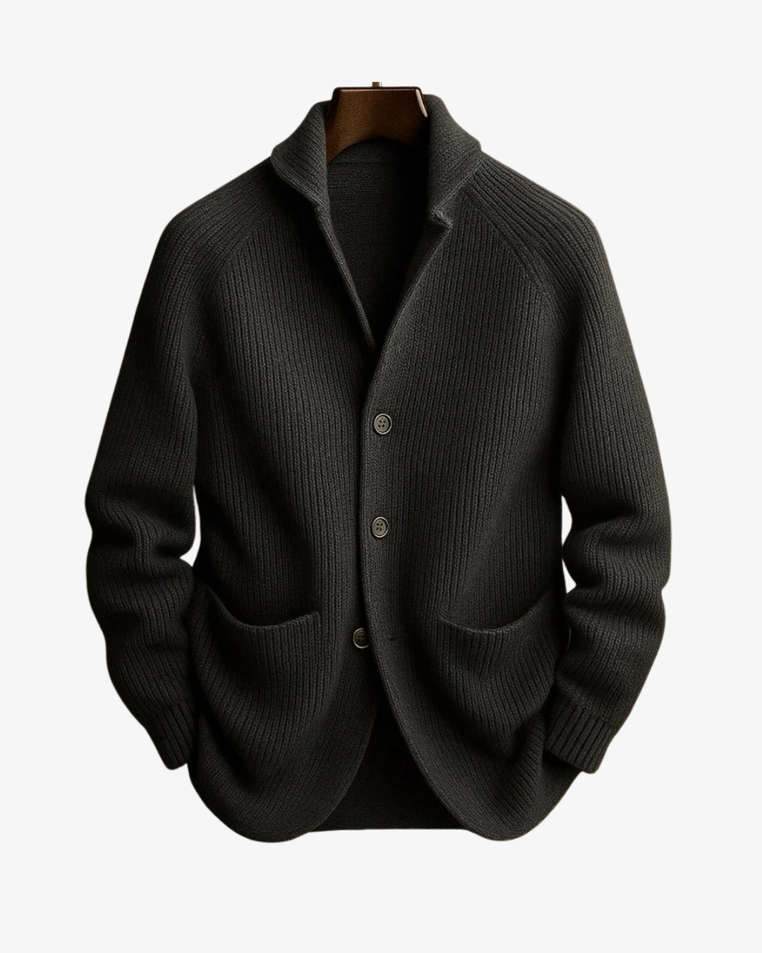 Lawrence | Skräddarsydd Knapp-Front Stickad Cardigan