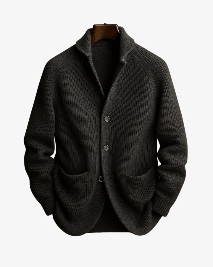 Lawrence | Skräddarsydd Knapp-Front Stickad Cardigan
