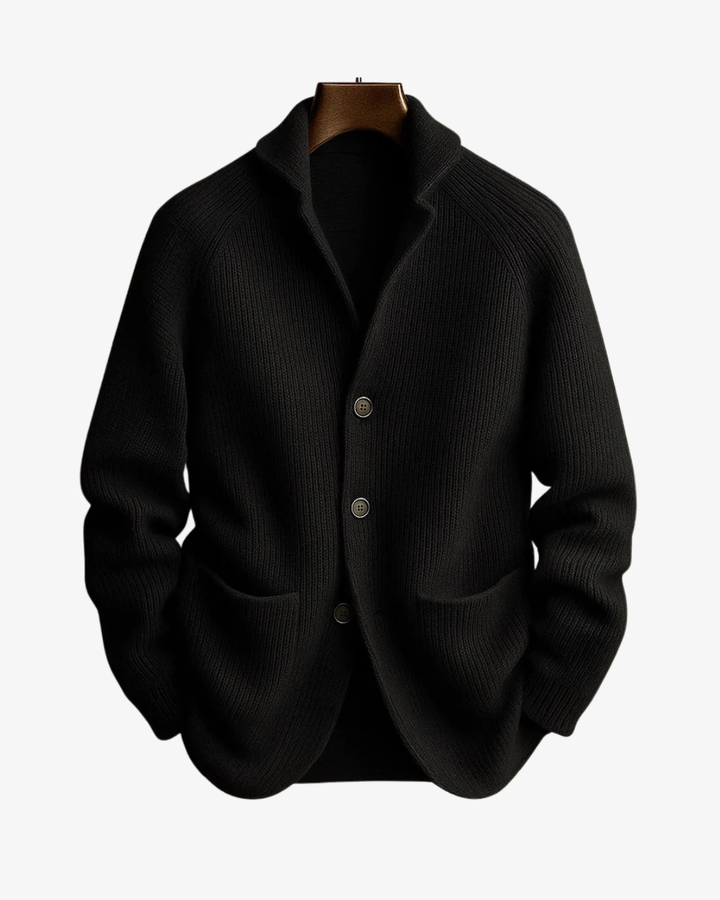 Lawrence | Skräddarsydd Knapp-Front Stickad Cardigan