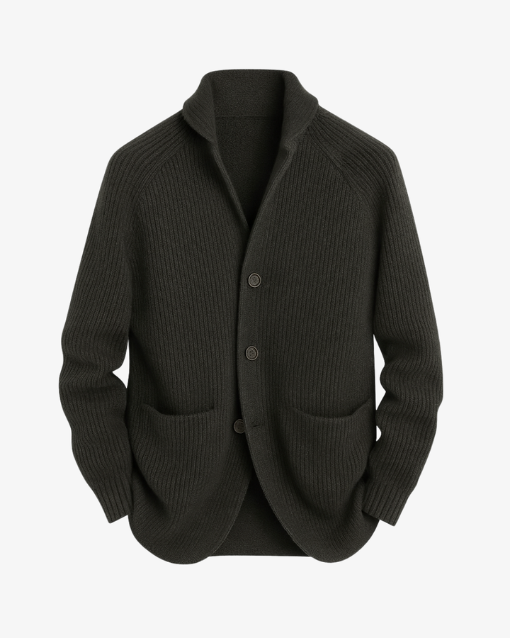 Lawrence | Skräddarsydd Knapp-Front Stickad Cardigan