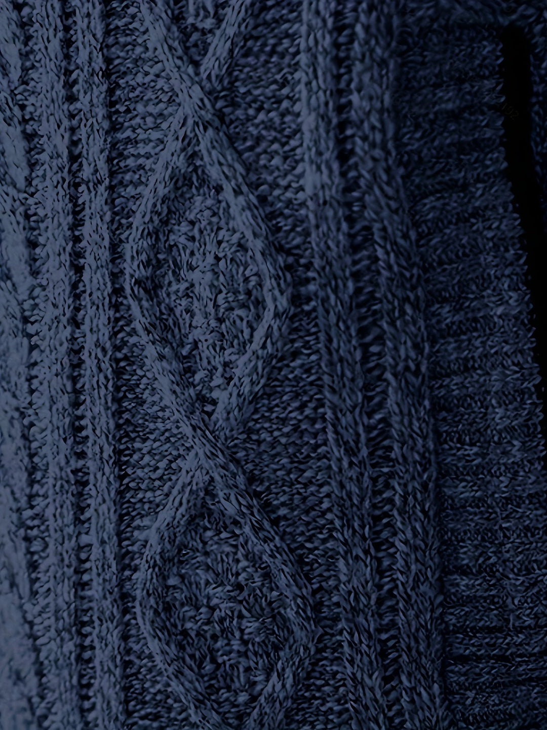 Edmund | Texturerad Ståkrage Zip Cardigan