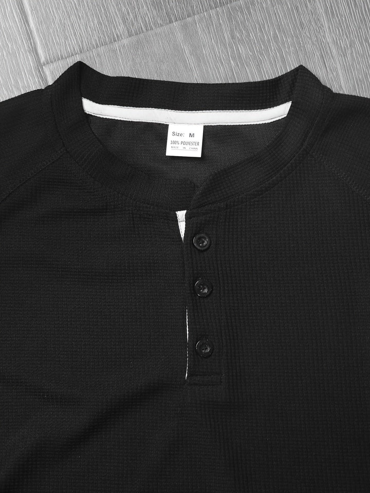 Tobias | Raffinerad Knappslå Henley Topp