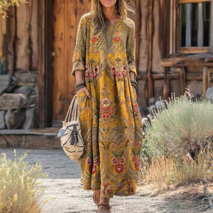 Kayleigh | Vintage Oversized Klänning med Lång Ärmar