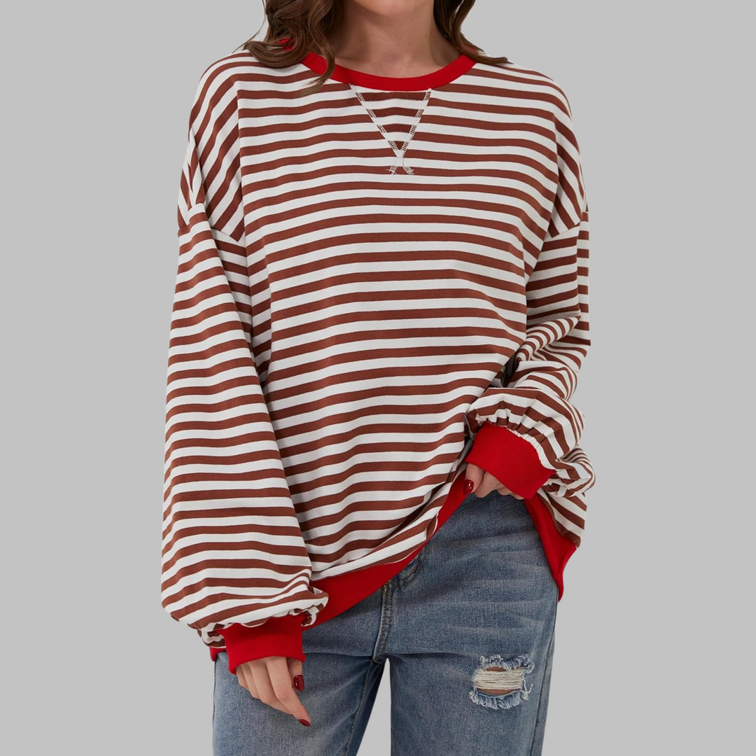 Mireille | Avslappnad långärmad randig sweatshirt