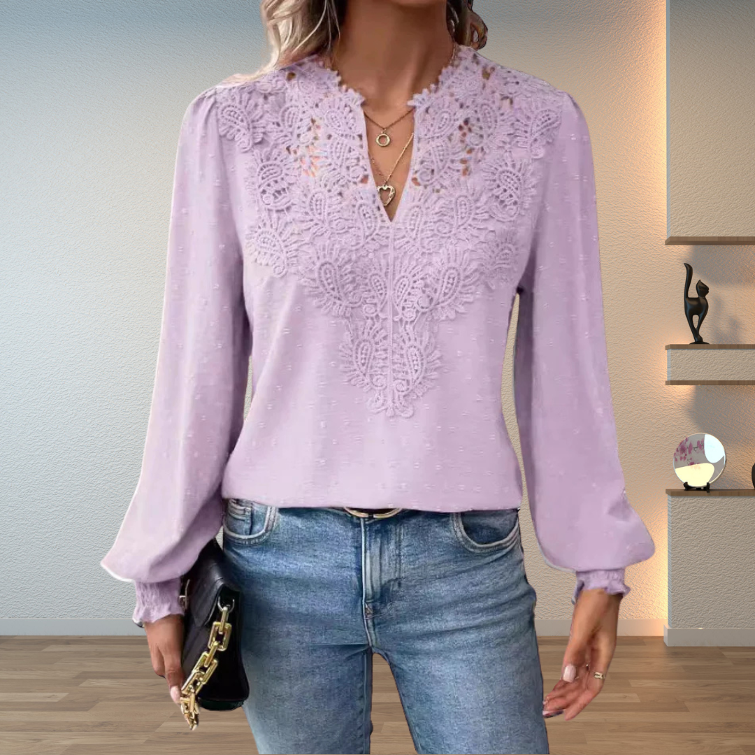 Marlowe | Blus med Spetsdetaljer