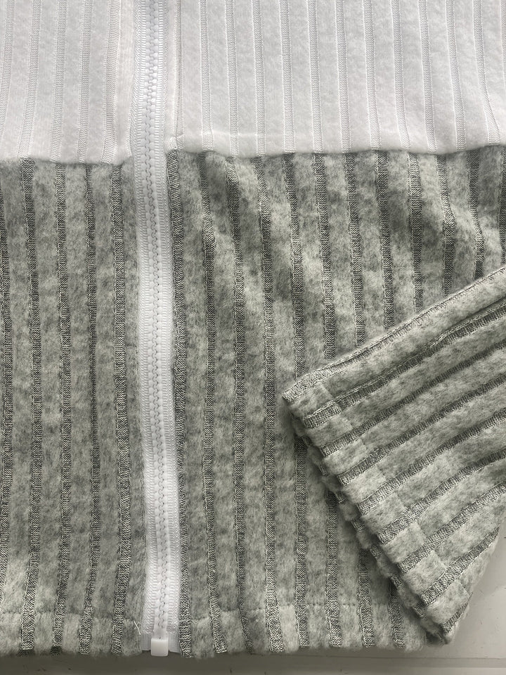 Tamara | Texturerad Huva Zip Jacka