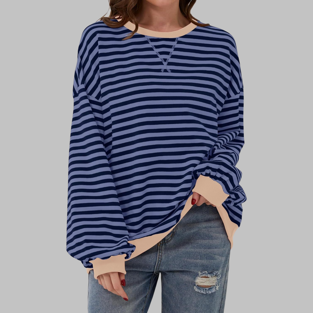 Mireille | Avslappnad långärmad randig sweatshirt