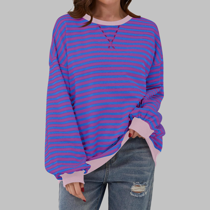 Mireille | Avslappnad långärmad randig sweatshirt