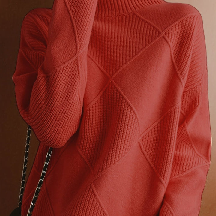 Freya | Texturerad Turtleneck Tröja