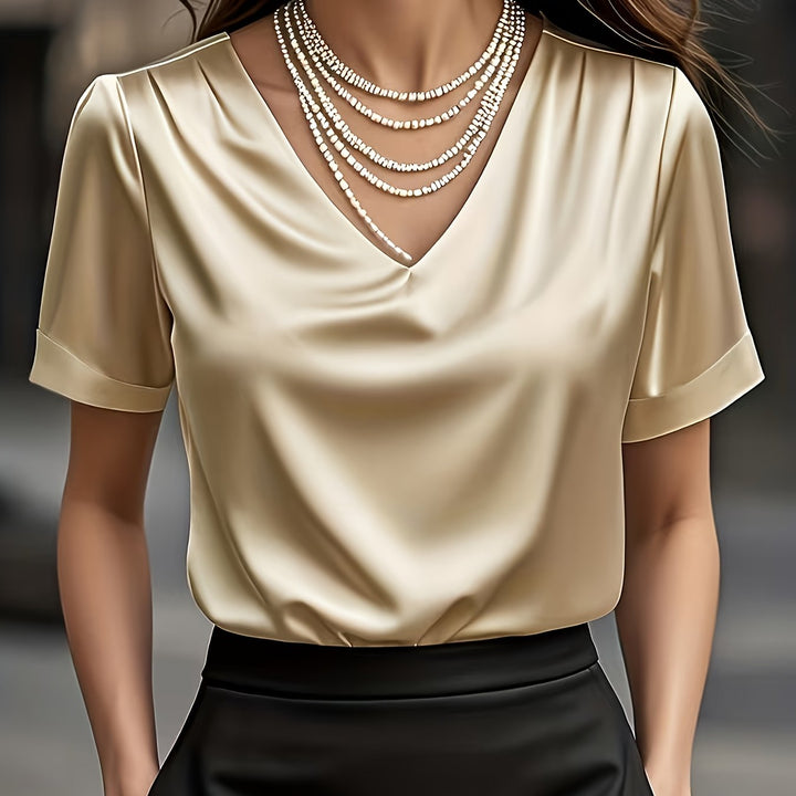 Katherine | Draperad V-ringad Blus