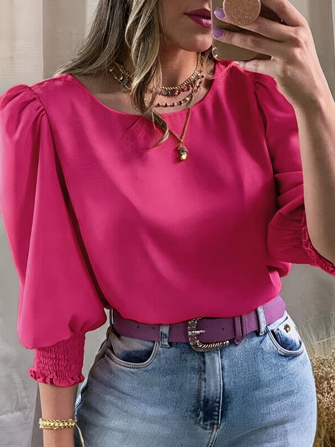 Gwyneth | Elegant Puffärmad Blus