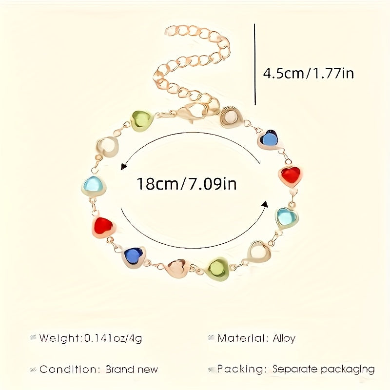 Rosetta | Hjärt-länk Charm Armband