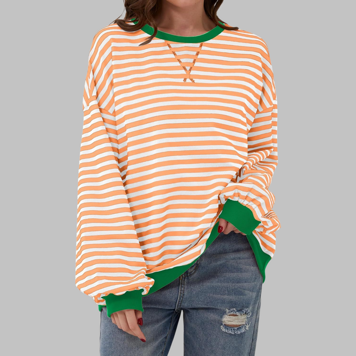 Mireille | Avslappnad långärmad randig sweatshirt