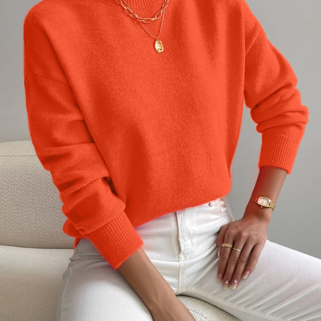 Simone | Avslappnad Mock Neck Jumper