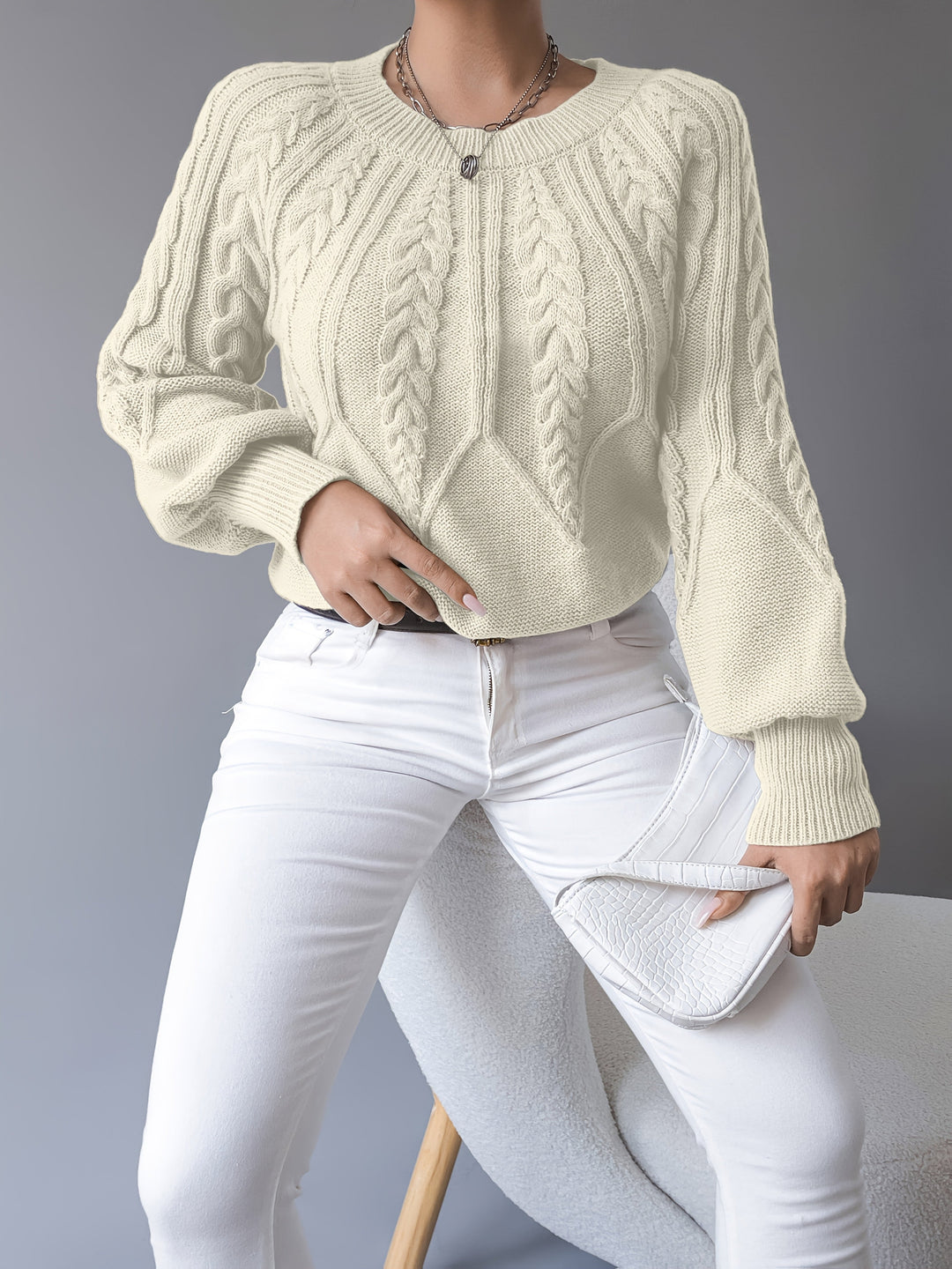 Maren | Chunky Kabelstickad Tröja
