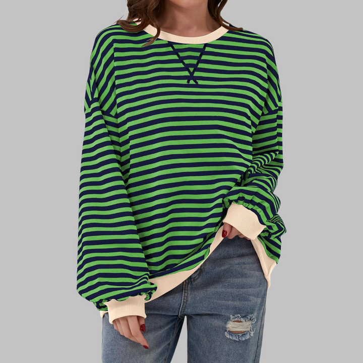 Mireille | Avslappnad långärmad randig sweatshirt