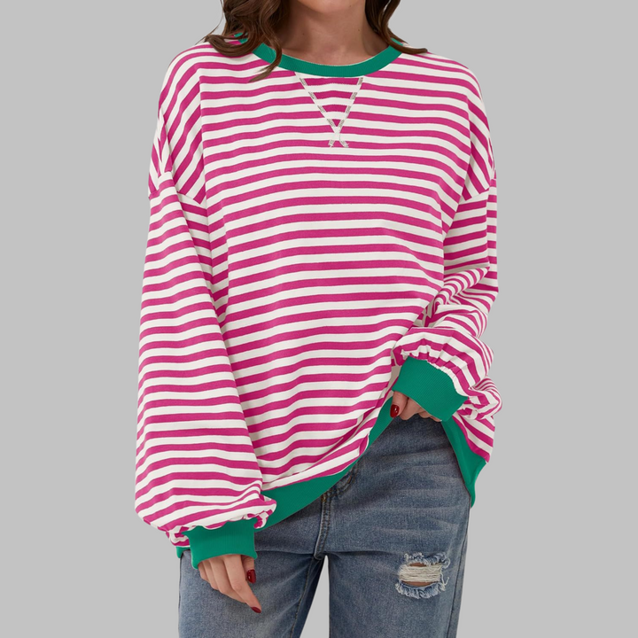 Mireille | Avslappnad långärmad randig sweatshirt