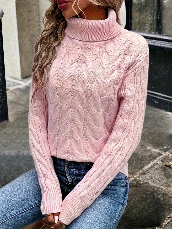 Naomi | Kabelstickad Polokrage Jumper