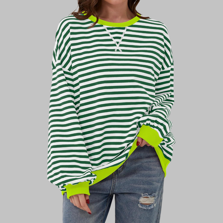Mireille | Avslappnad långärmad randig sweatshirt