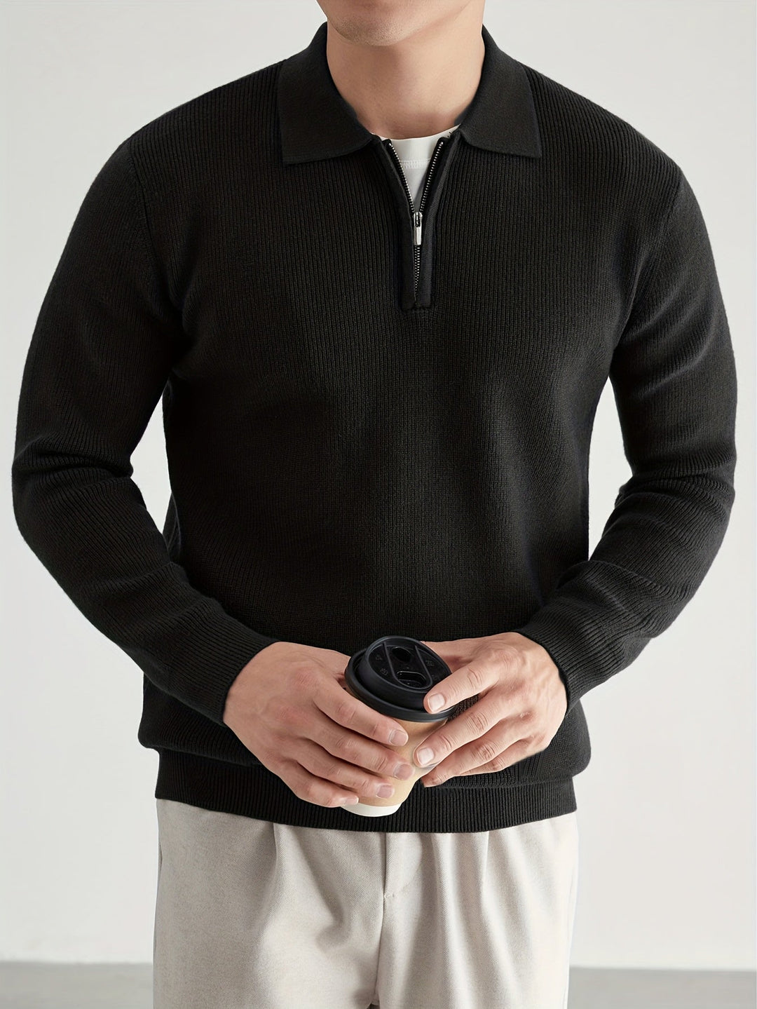 Douglas | Kortdraget Polo Jumper